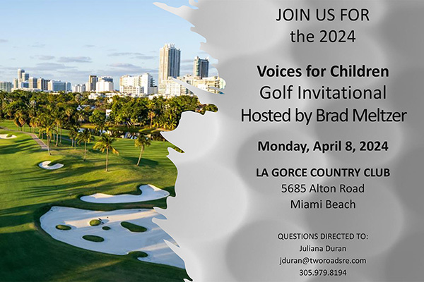 Fore! Join Brad Meltzer for the 2024 Voices For Children Golf Invitational
