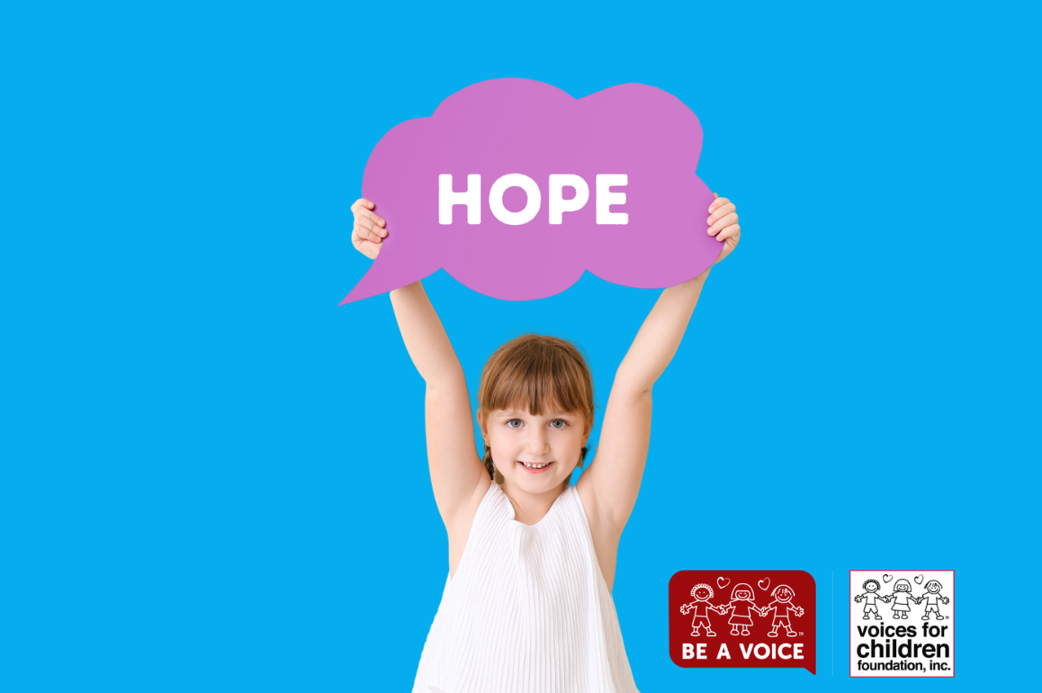 Girl Holding Hope Sign