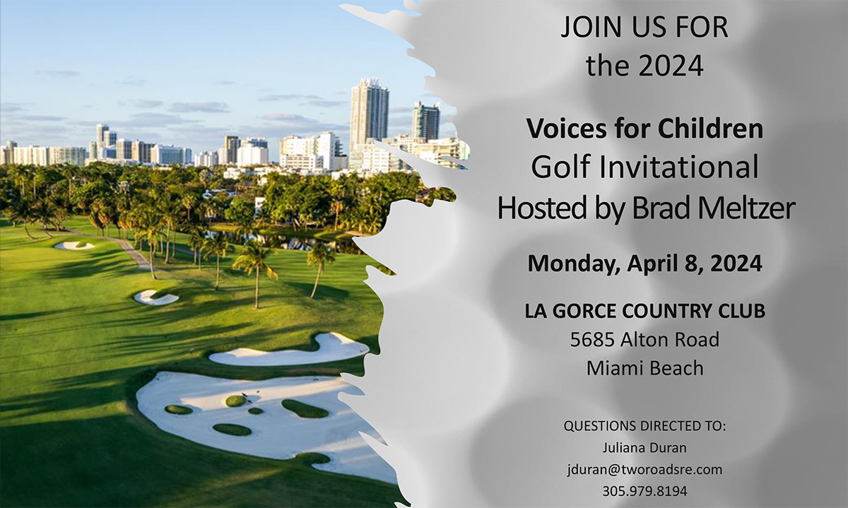 Brad Meltzer for the 2024 Voices For Children Golf Invitational