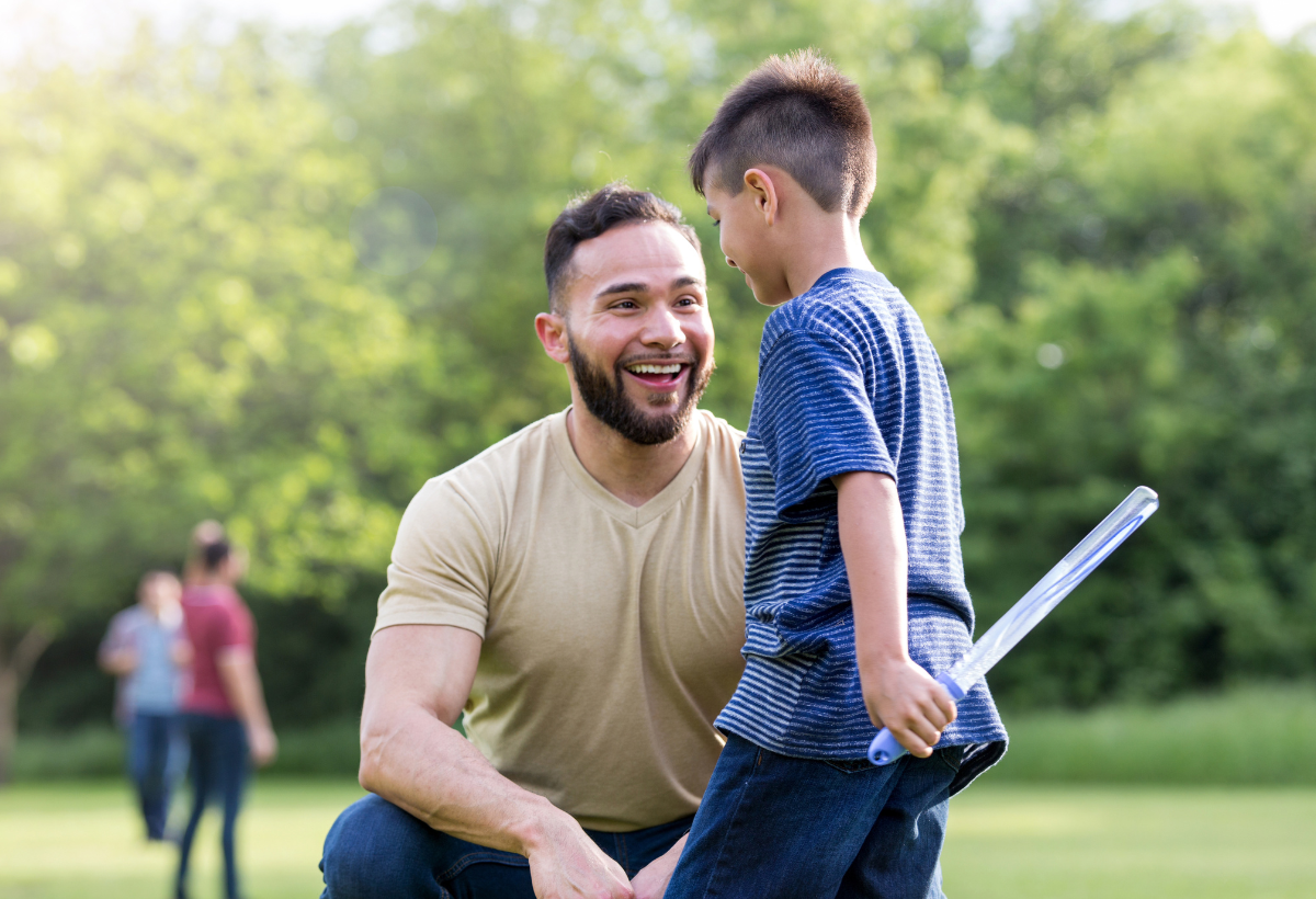 Man with child