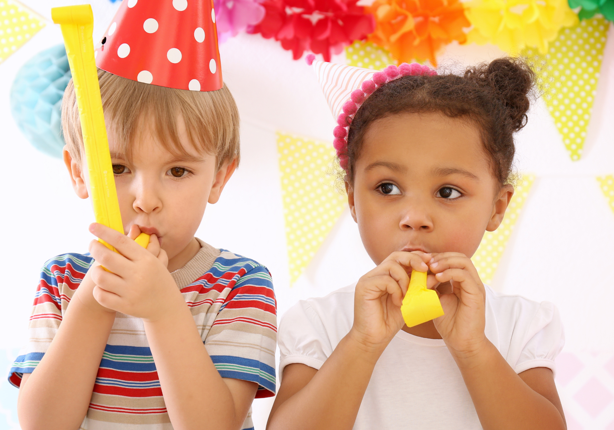 Kids having a birthday party